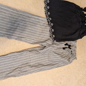 Striped Gray Women's Pants